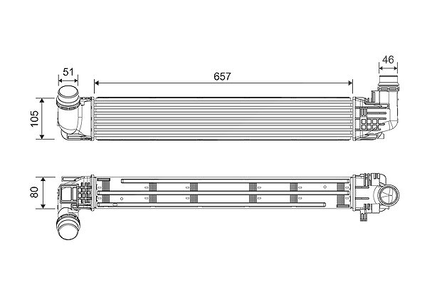 Valeo Ladeluftkühler [Hersteller-Nr. 818228] für Renault, Dacia