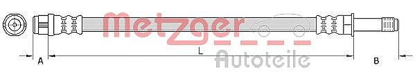 Metzger Autoteile Bremsschlauch [Hersteller-Nr. 4111090] für Audi