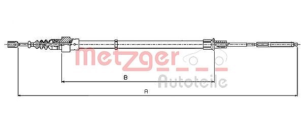 Metzger Autoteile Seilzug, Feststellbremse [Hersteller-Nr. 10.7137] für Seat, VW