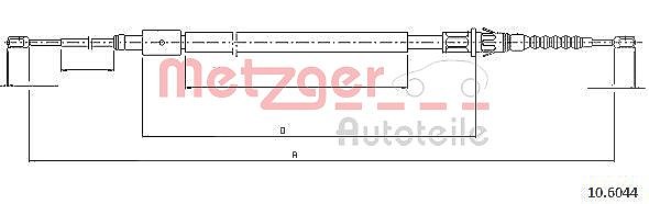 Metzger Autoteile Seilzug, Feststellbremse [Hersteller-Nr. 10.6044] für Peugeot