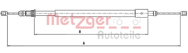 Metzger Autoteile Seilzug, Feststellbremse [Hersteller-Nr. 10.4577] für Citroën