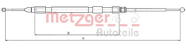 Metzger Autoteile Seilzug, Feststellbremse [Hersteller-Nr. 10.4158] für BMW