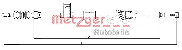 Metzger Autoteile Seilzug, Feststellbremse [Hersteller-Nr. 10.8223] für Volvo