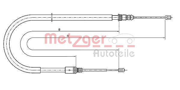 Metzger Autoteile Seilzug, Feststellbremse [Hersteller-Nr. 10.6791] für Renault