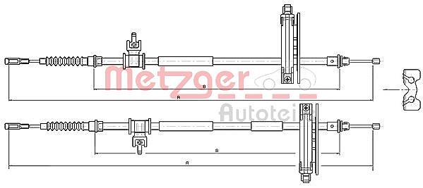 Metzger Autoteile Seilzug, Feststellbremse [Hersteller-Nr. 10.5359] für Ford