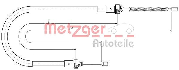 Metzger Autoteile Seilzug, Feststellbremse [Hersteller-Nr. 10.6894] für Dacia
