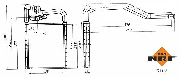 Wärmetauscher Innenraumheizung 152 mm - 186 mm NRF für HYUNDAI i20 - Bild 8