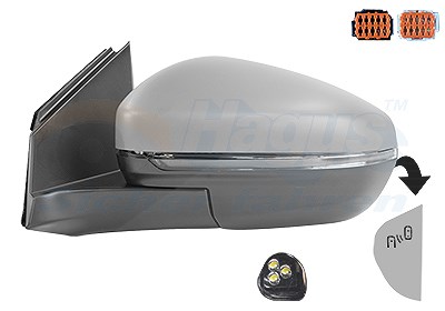 Van Wezel Außenspiegel [Hersteller-Nr. 0967827] für Citroën, Peugeot