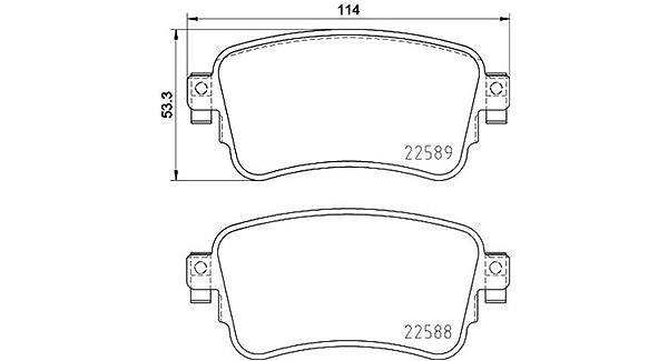 Magneti Marelli Bremsbelagsatz, Scheibenbremse [Hersteller-Nr. 363700461133] für Peugeot, Toyota, Citroën