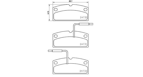 Magneti Marelli Bremsbelagsatz, Scheibenbremse [Hersteller-Nr. 363700462001] für Aixam, Ligier, Piaggio