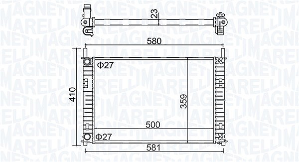 Magneti Marelli Kühler, Motorkühlung [Hersteller-Nr. 350213152700] für Mazda, Ford