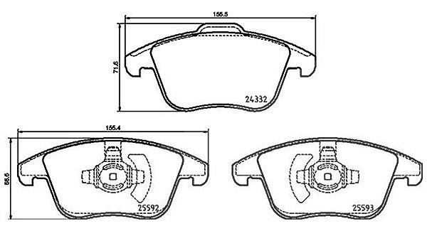 Magneti Marelli Bremsbelagsatz, Scheibenbremse [Hersteller-Nr. 363700424211] für Ford