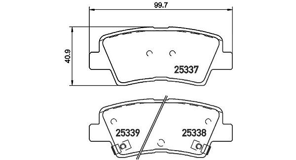 Magneti Marelli Bremsbelagsatz, Scheibenbremse [Hersteller-Nr. 363700430101] für Kia, Hyundai