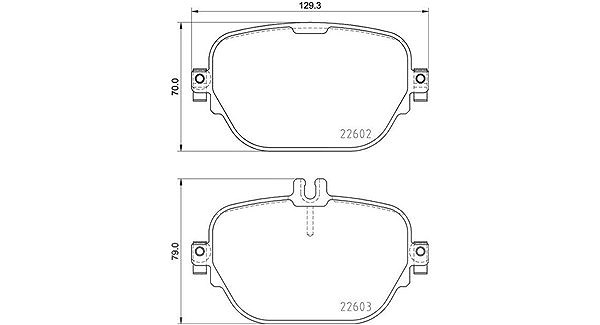 Magneti Marelli Bremsbelagsatz, Scheibenbremse [Hersteller-Nr. 363700450138] für Mercedes-Benz