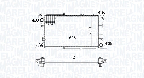 Magneti Marelli Kühler, Motorkühlung [Hersteller-Nr. 350213163800] für Ford