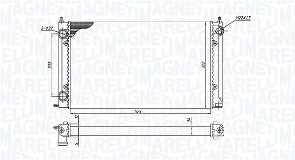 Magneti Marelli Kühler, Motorkühlung [Hersteller-Nr. 350213187500] für VW, Seat
