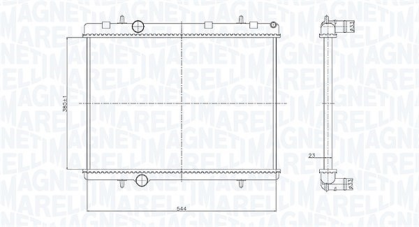 Magneti Marelli Kühler, Motorkühlung [Hersteller-Nr. 350213167800] für Citroën, Peugeot