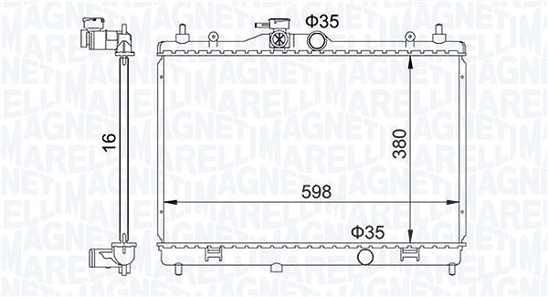 Magneti Marelli Kühler, Motorkühlung [Hersteller-Nr. 350213168300] für Nissan