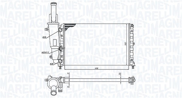 Magneti Marelli Kühler, Motorkühlung [Hersteller-Nr. 350213171200] für Lancia