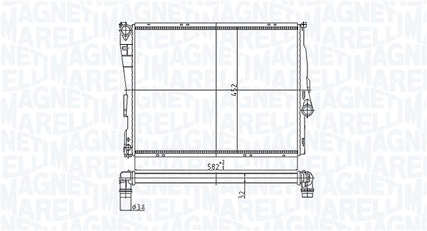 Magneti Marelli Kühler, Motorkühlung [Hersteller-Nr. 350213176800] für BMW