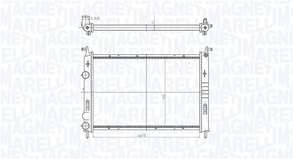 Magneti Marelli Kühler, Motorkühlung [Hersteller-Nr. 350213196400] für Fiat