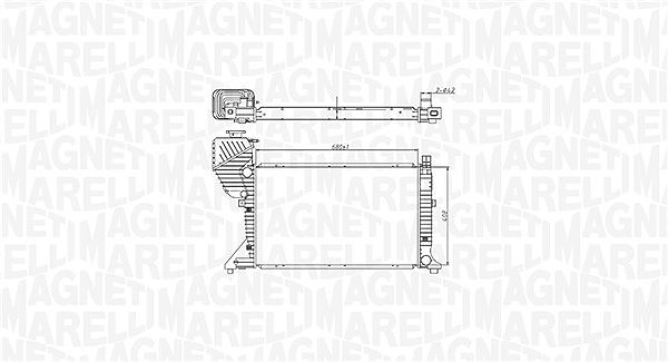 Magneti Marelli Kühler, Motorkühlung [Hersteller-Nr. 350213177400] für Mercedes-Benz