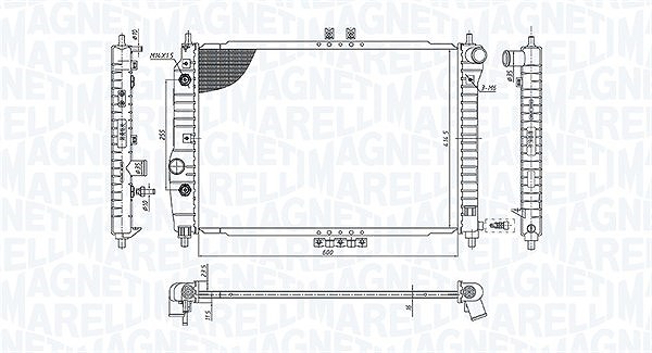 Magneti Marelli Kühler, Motorkühlung [Hersteller-Nr. 350213197400] für Daewoo