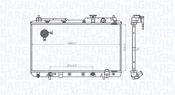 Magneti Marelli Kühler, Motorkühlung [Hersteller-Nr. 350213178200] für Honda