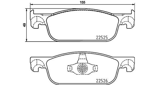 Magneti Marelli Bremsbeläge vorne (Satz) [Hersteller-Nr. 363700468065] für Lada, Renault, Dacia