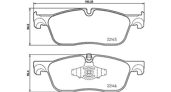 Magneti Marelli Bremsbelagsatz, Scheibenbremse [Hersteller-Nr. 363700444026] für Jaguar, Land Rover