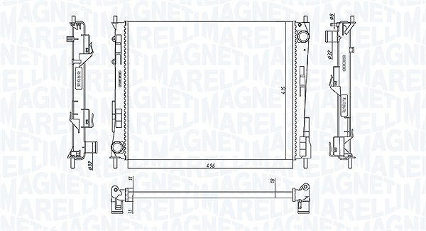 Magneti Marelli Kühler, Motorkühlung [Hersteller-Nr. 350213186800] für Renault