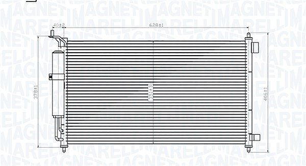 Magneti Marelli Kondensator, Klimaanlage [Hersteller-Nr. 350203829000] für Nissan