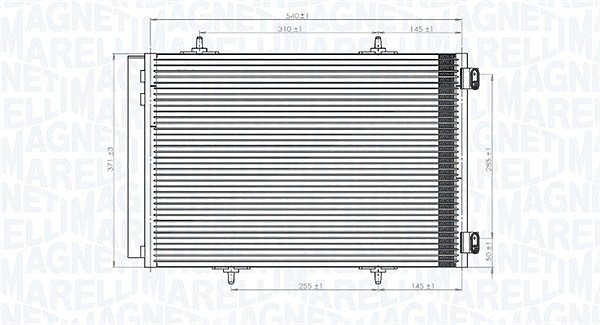 Magneti Marelli Kondensator, Klimaanlage [Hersteller-Nr. 350203822000] für Citroën, Ds, Vauxhall, Opel, Peugeot