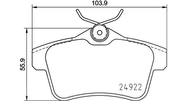 Magneti Marelli Bremsbelagsatz, Scheibenbremse [Hersteller-Nr. 363700406102] für Ds, Citroën