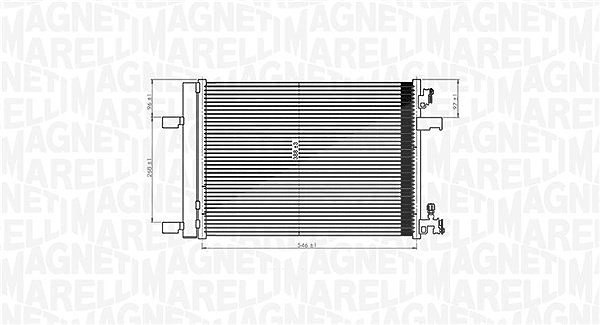 Magneti Marelli Kondensator, Klimaanlage [Hersteller-Nr. 350203769000] für Opel, Vauxhall, Chevrolet