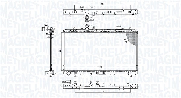 Magneti Marelli Kühler, Motorkühlung [Hersteller-Nr. 350213199500] für Suzuki
