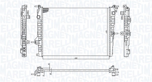 Magneti Marelli Kühler, Motorkühlung [Hersteller-Nr. 350213199300] für Renault