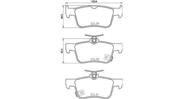 Magneti Marelli Bremsbelagsatz, Scheibenbremse [Hersteller-Nr. 363700428089] für Honda