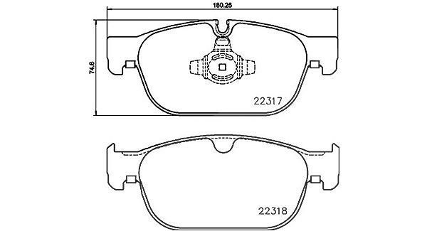 Magneti Marelli Bremsbelagsatz, Scheibenbremse [Hersteller-Nr. 363700486027] für Volvo
