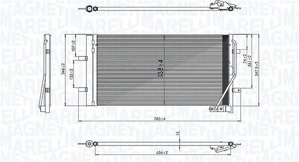 Magneti Marelli Kondensator, Klimaanlage [Hersteller-Nr. 350203842000] für Audi