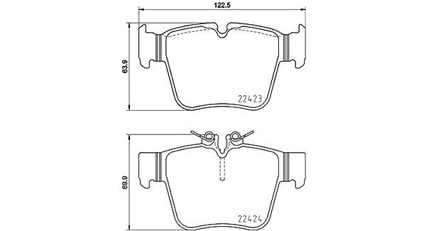Magneti Marelli Bremsbelagsatz, Scheibenbremse [Hersteller-Nr. 363700450133] für Mercedes-Benz