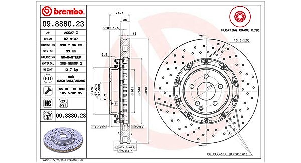 Magneti Marelli Bremsscheibe [Hersteller-Nr. 360406128403] für Mercedes-Benz
