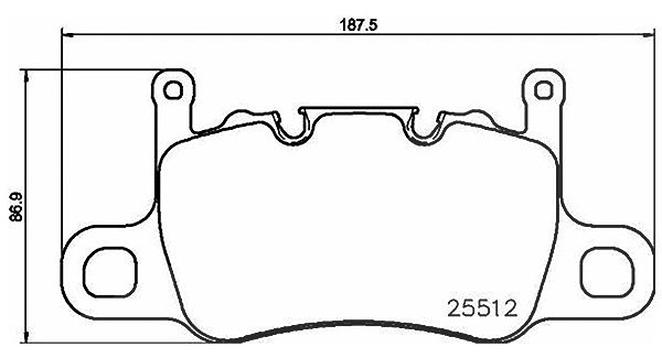 Magneti Marelli Bremsbelagsatz, Scheibenbremse [Hersteller-Nr. 363700465037] für Porsche