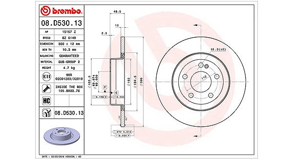 Magneti Marelli Bremsscheibe [Hersteller-Nr. 360406133204] für Mercedes-Benz