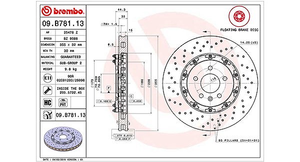 Magneti Marelli Bremsscheibe [Hersteller-Nr. 360406129903] für Opel, Vauxhall