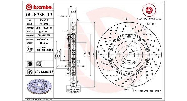 Magneti Marelli Bremsscheibe [Hersteller-Nr. 360406129803] für Nissan
