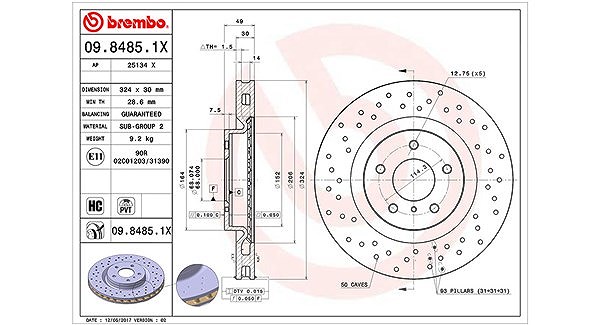 Magneti Marelli Bremsscheibe [Hersteller-Nr. 360406067202] für Nissan