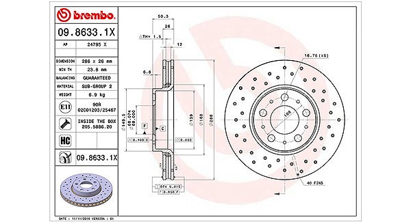 Magneti Marelli Bremsscheibe [Hersteller-Nr. 360406052102] für Volvo
