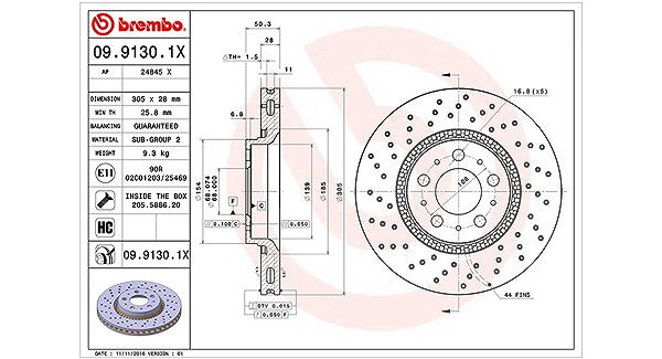 Magneti Marelli Bremsscheibe [Hersteller-Nr. 360406051802] für Volvo