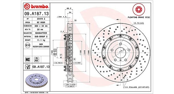 Magneti Marelli Bremsscheibe [Hersteller-Nr. 360406129203] für Nissan